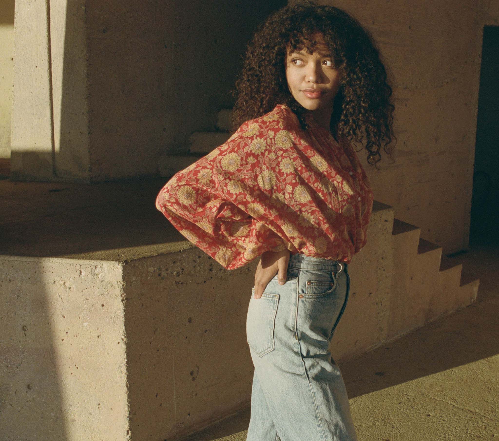 HMD -- THE JANE BLOUSE -- DESERT BLOOMS