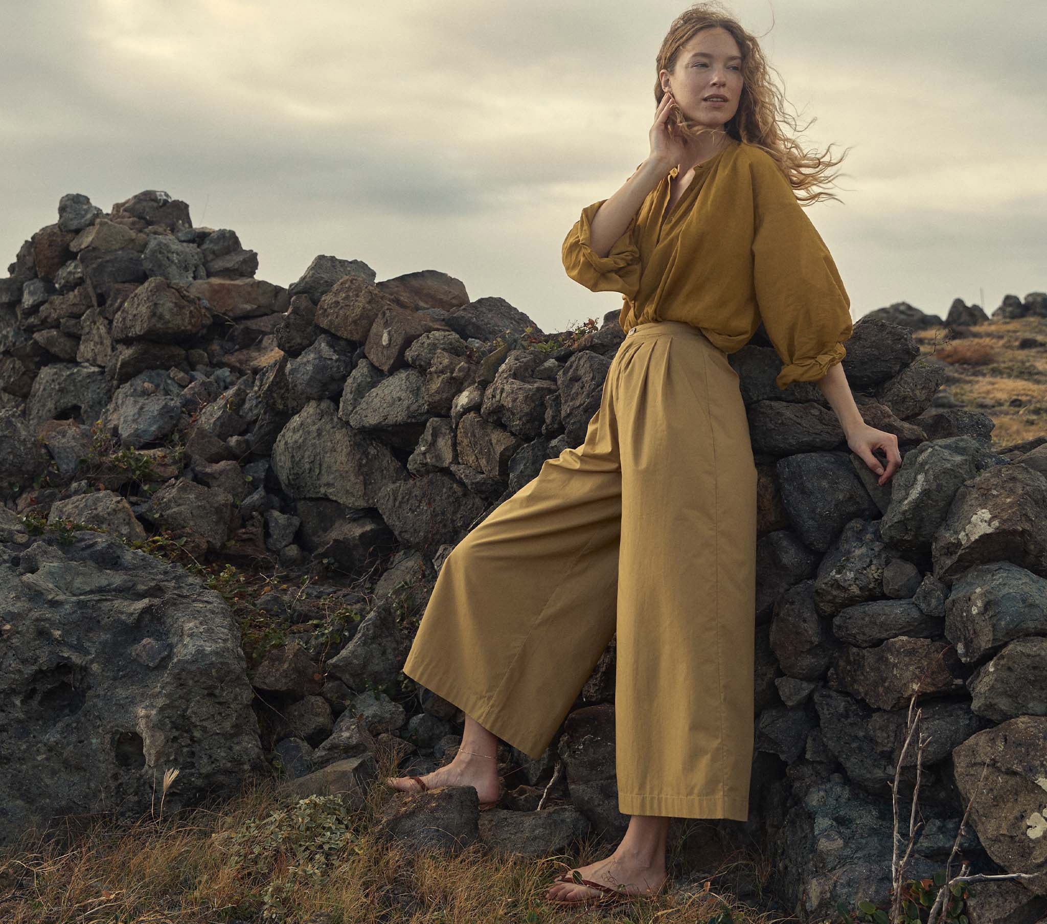 HMD -- THE JANE BLOUSE -- GOLDEN WILLOW