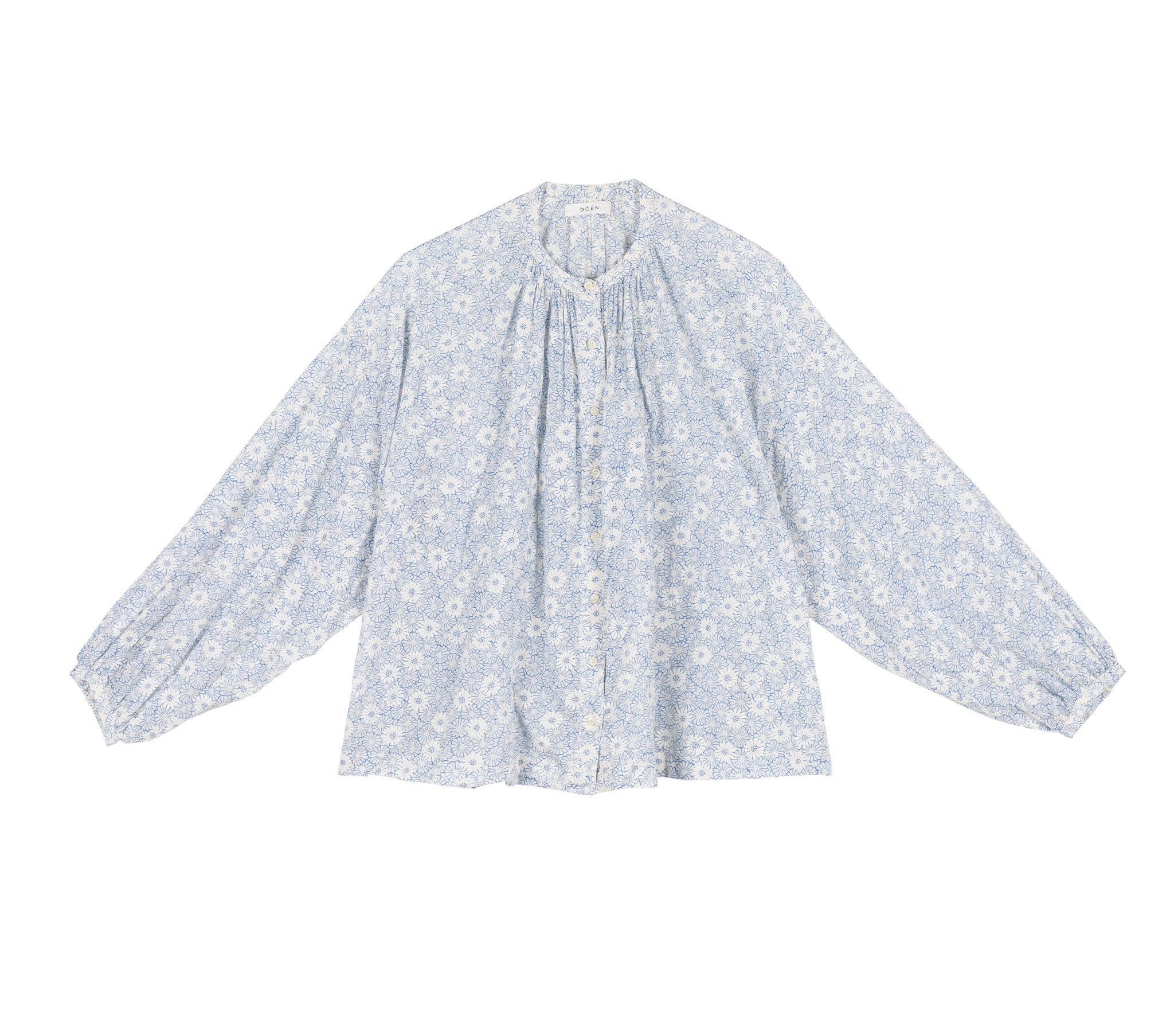 HMD -- THE JANE BLOUSE -- BLUE SUMMER DAISY PRINT