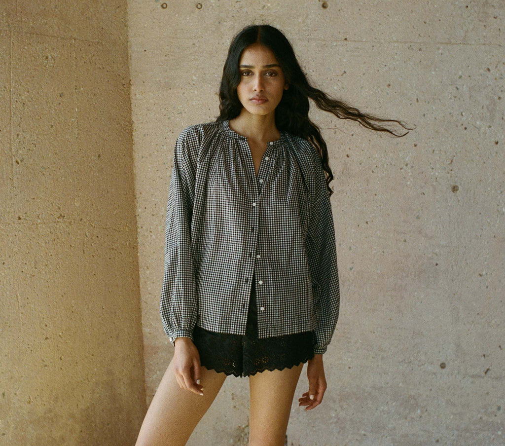 HMD -- THE JANE BLOUSE -- LA MADDALENA GINGHAM