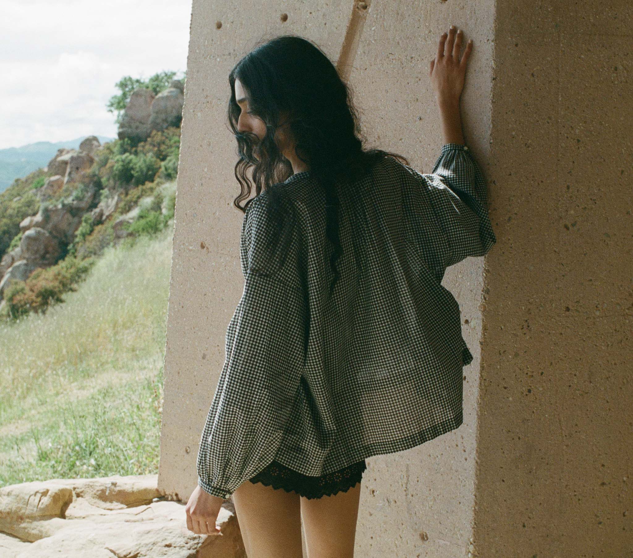 HMD -- THE JANE BLOUSE -- LA MADDALENA GINGHAM