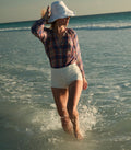 HMD -- JANIS TOP -- COTE D'AZUR PLAID