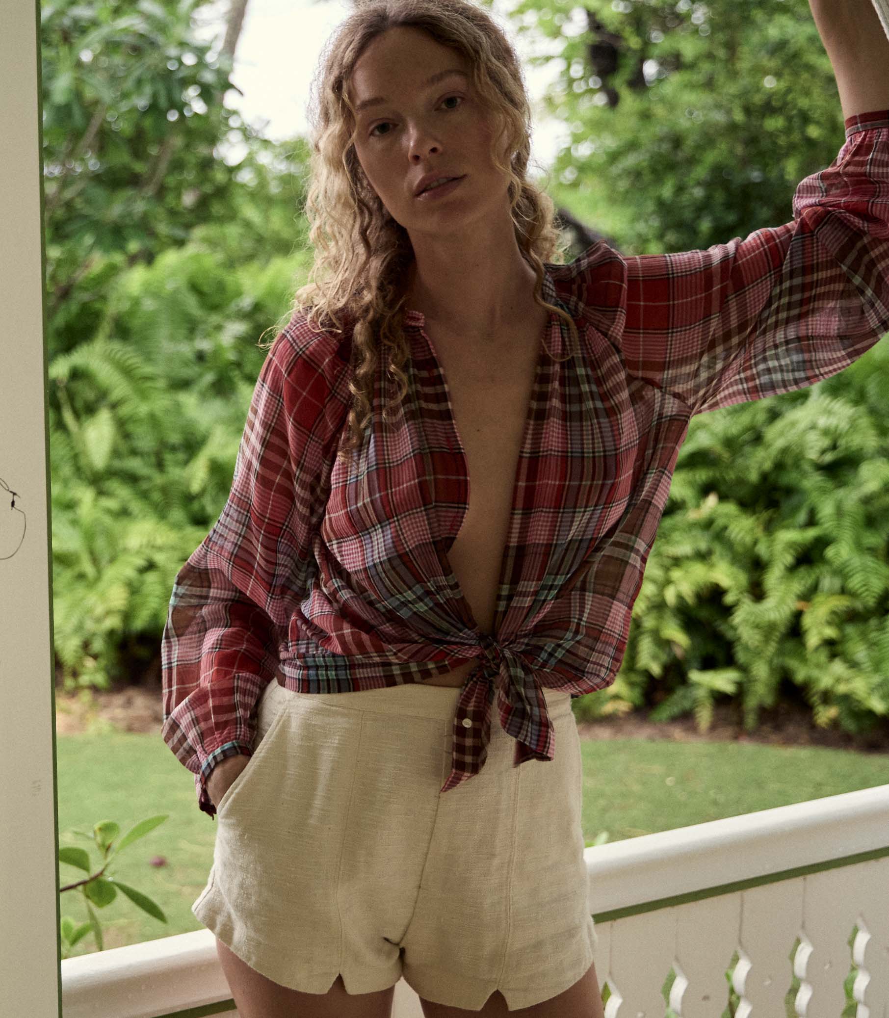 HMD -- JANIS TOP -- FRANCINE PLAID