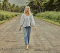 HMD -- JEANNE TOP -- BLUE ATTICUS PLAID