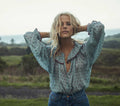 HMD -- JEMMA TOP -- AZURE SWISS DOT