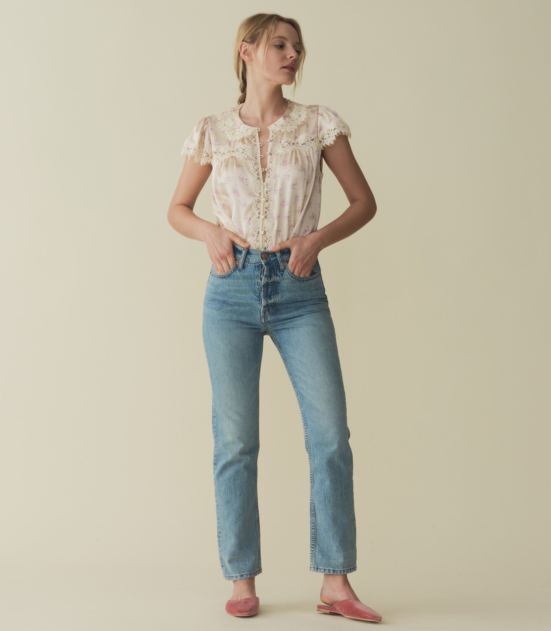 HMD -- JOSEPHINE TOP -- ROSE HILLSIDE HEATHER