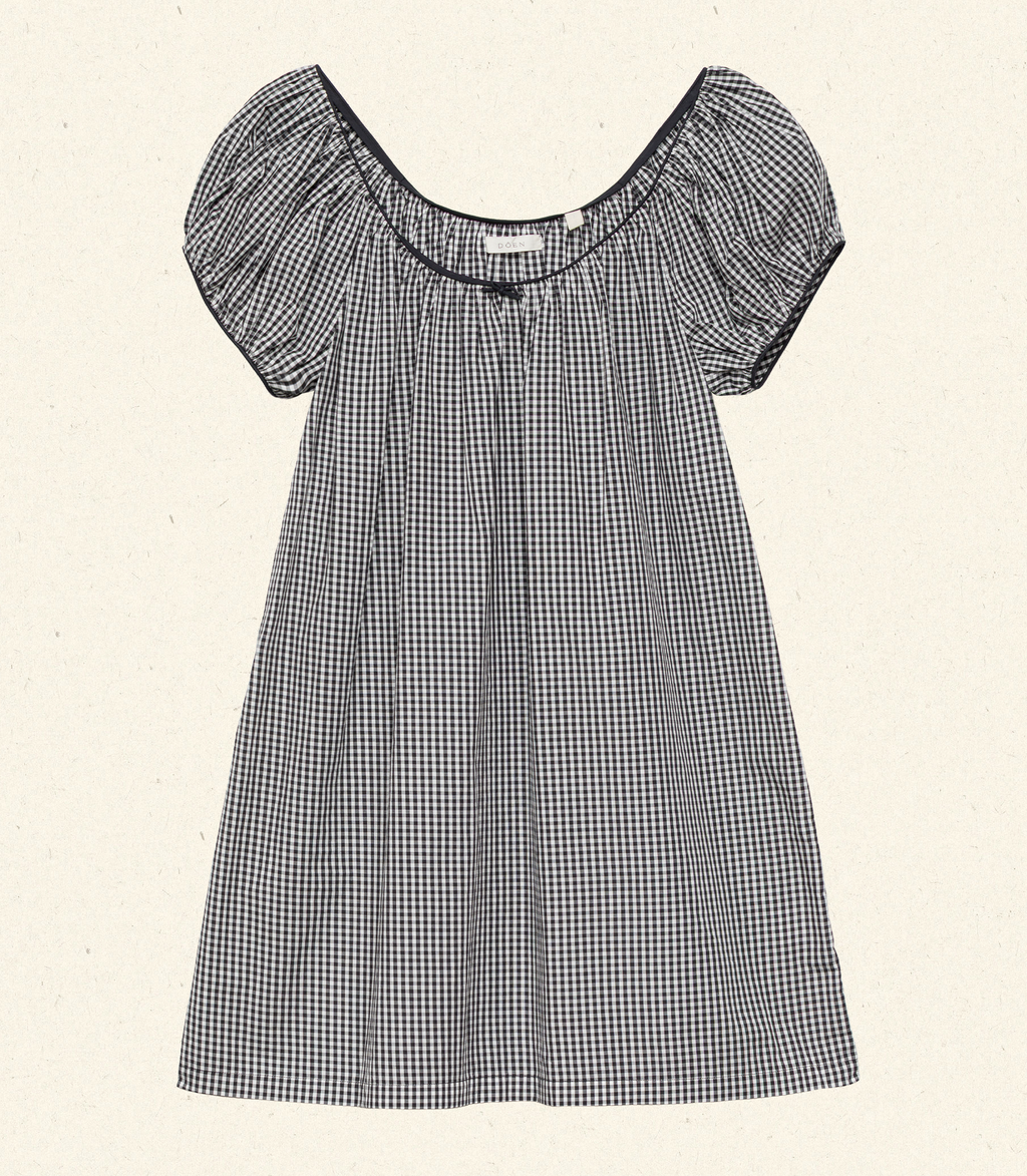 HMD -- JULIA DRESS -- NOIR LA MADDALENA GINGHAM