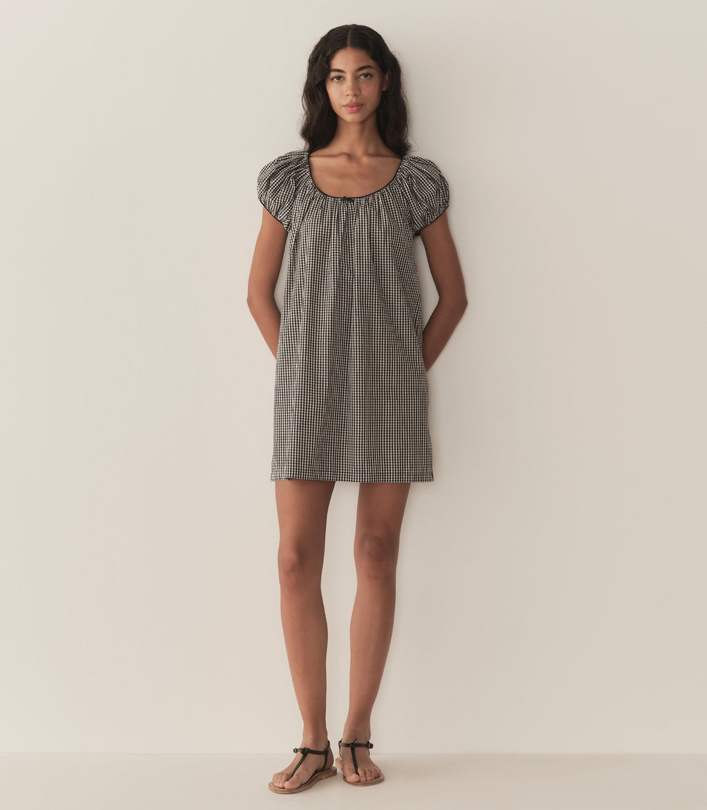 HMD -- JULIA DRESS -- NOIR LA MADDALENA GINGHAM