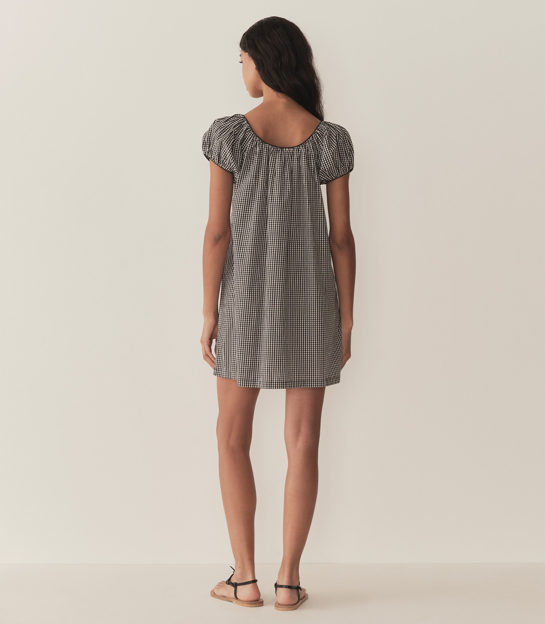 HMD -- JULIA DRESS -- NOIR LA MADDALENA GINGHAM