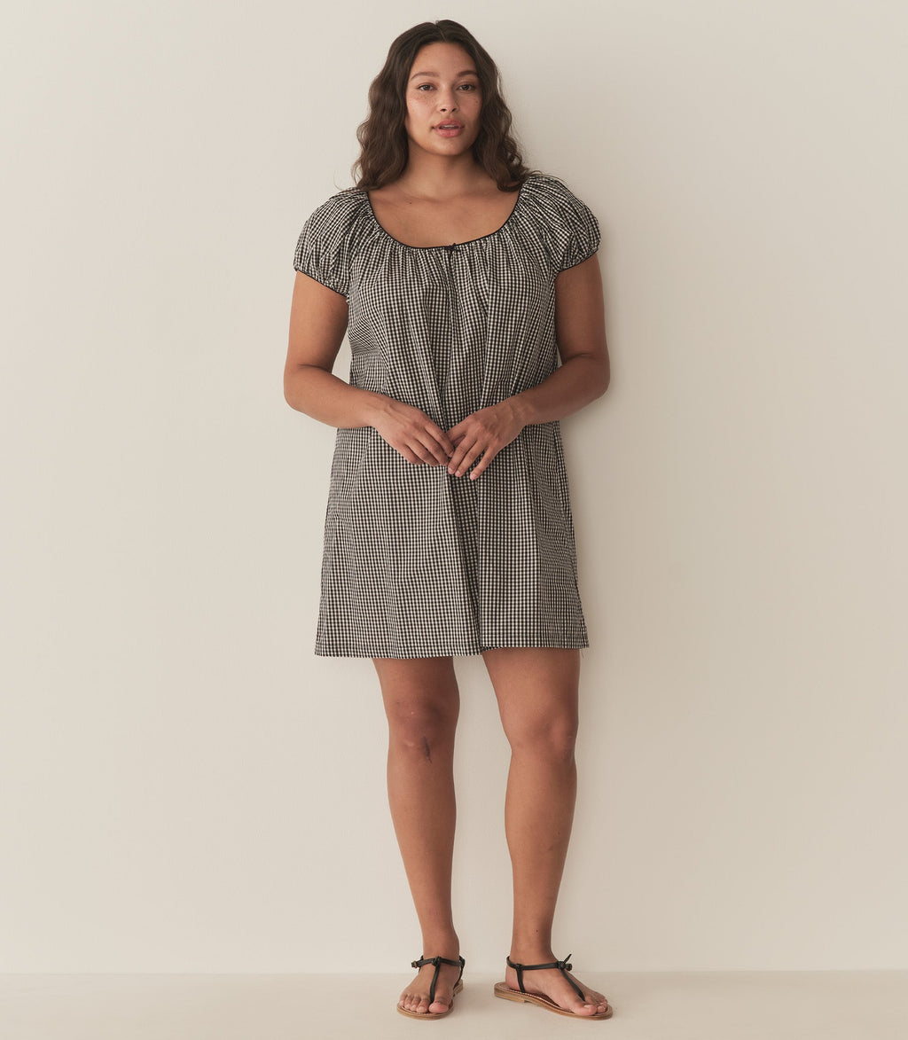 HMD -- JULIA DRESS -- NOIR LA MADDALENA GINGHAM