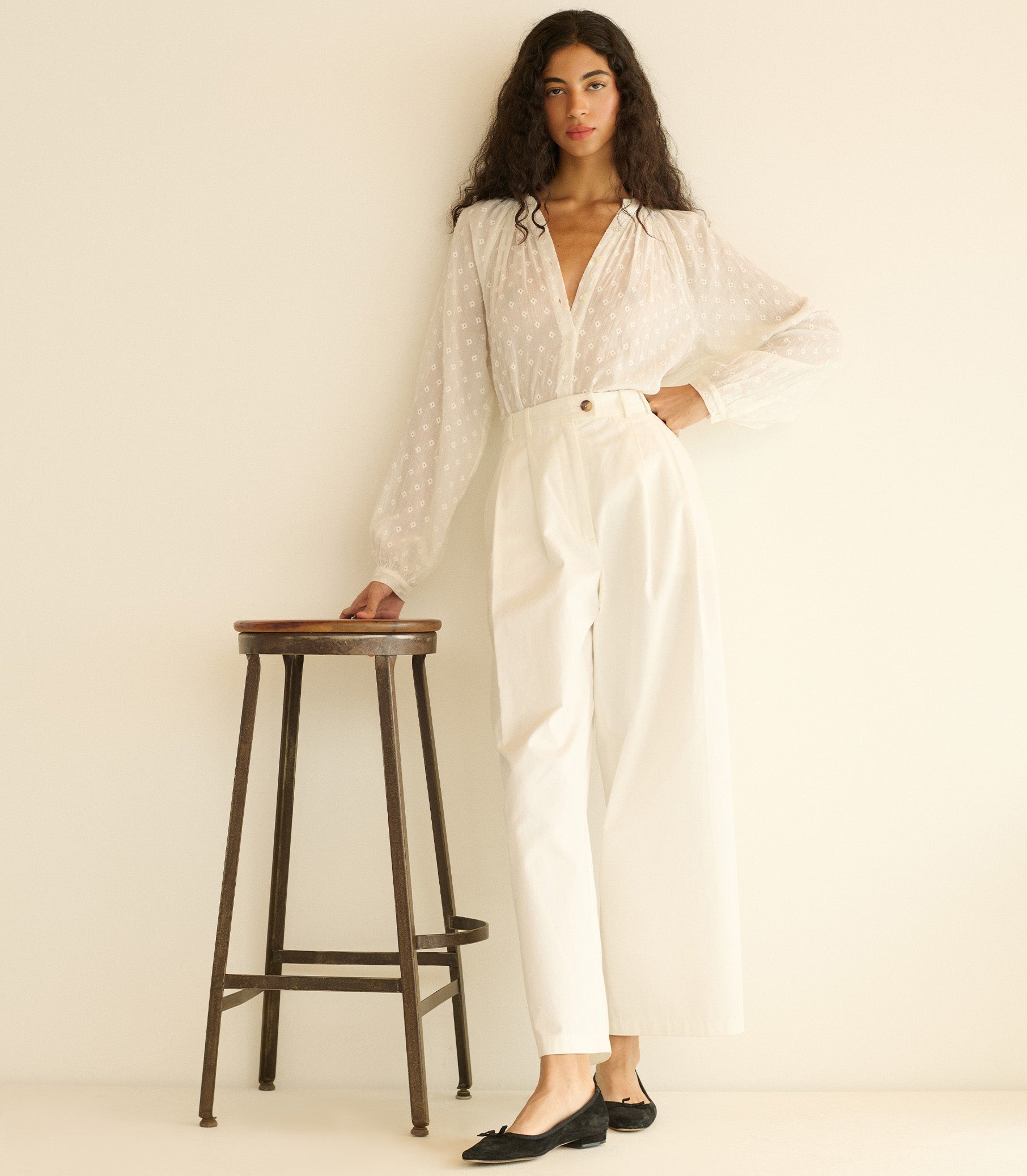 HMD -- JULIENNE TOP -- SALT MARSEILLE EMBROIDERY