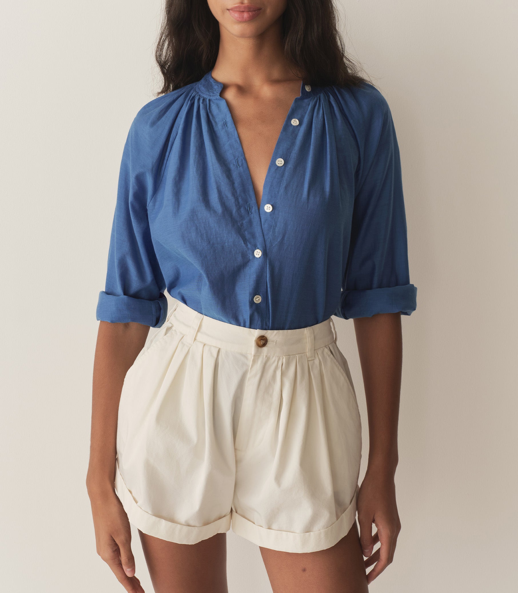 HMD -- JULIENNE TOP -- SANTORINI BLUE