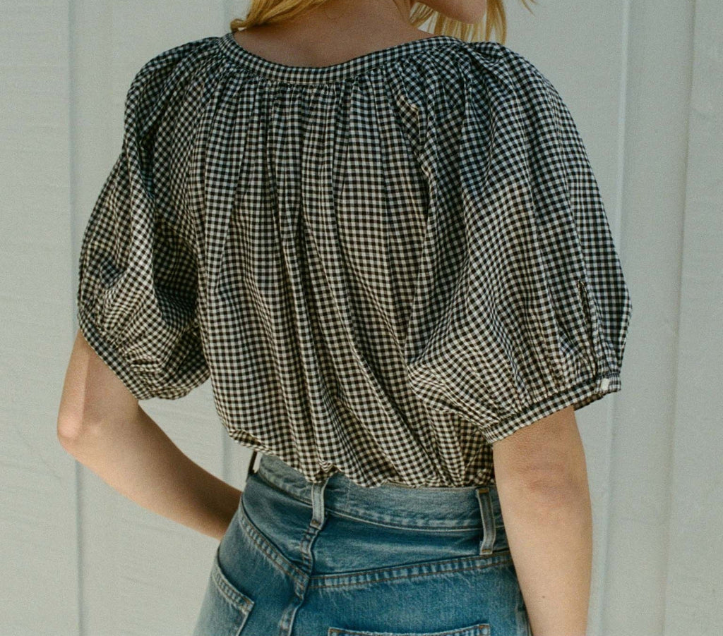 HMD -- JUNE TOP -- LA MADDALENA GINGHAM