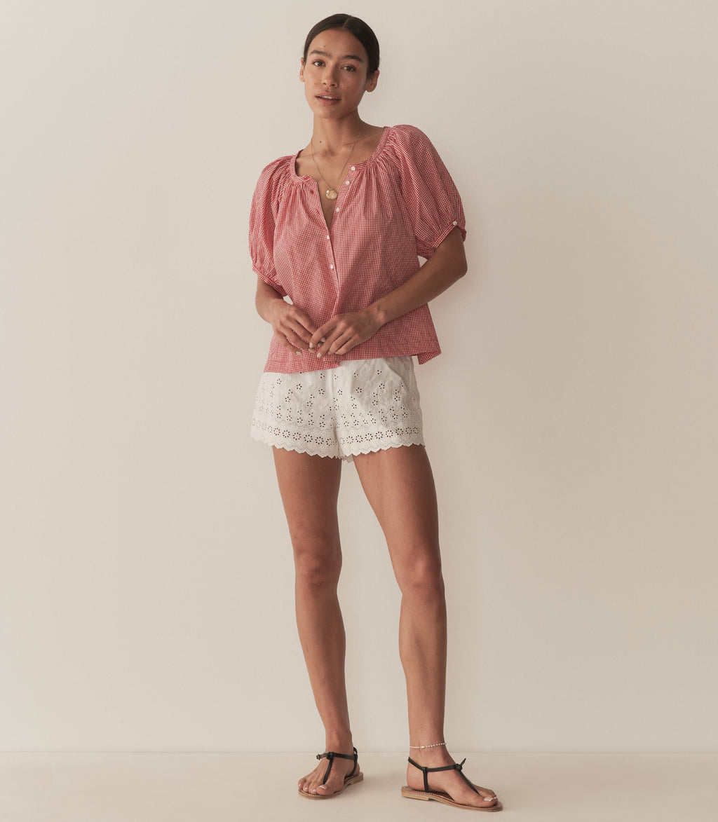 HMD -- JUNE TOP -- CERISE PARIS GINGHAM