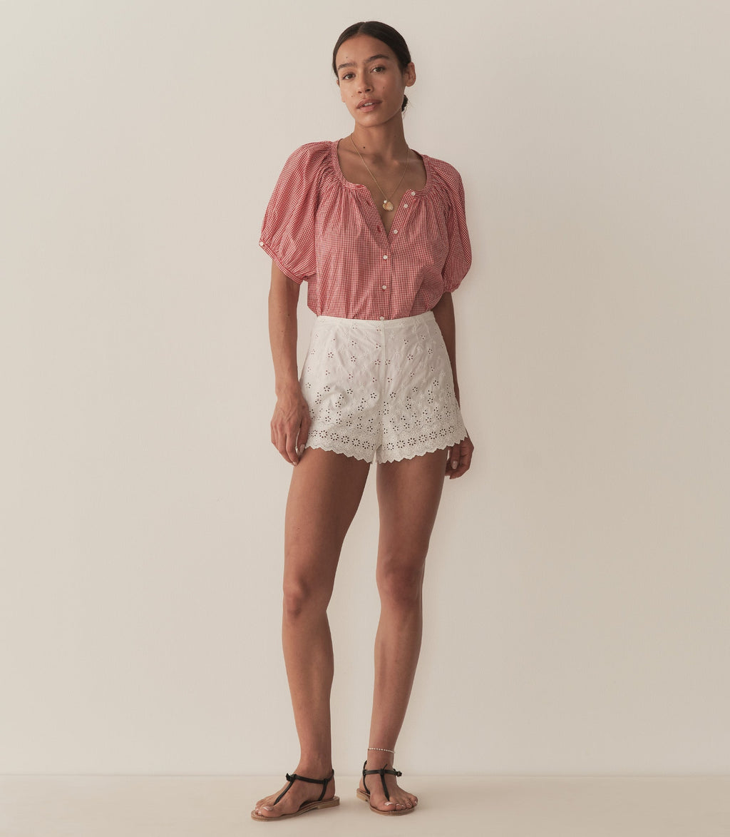 HMD -- JUNE TOP -- CERISE PARIS GINGHAM