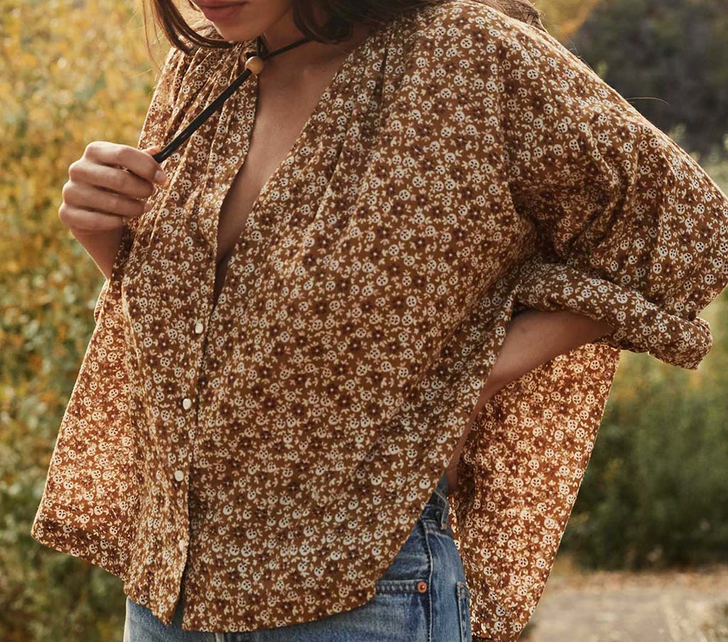 HMD -- THE JANE BLOUSE -- GOLDEN MESA FLOR