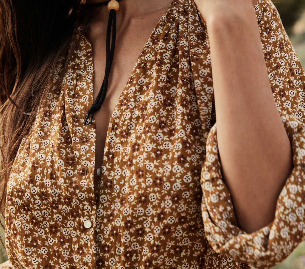 HMD -- THE JANE BLOUSE -- GOLDEN MESA FLOR