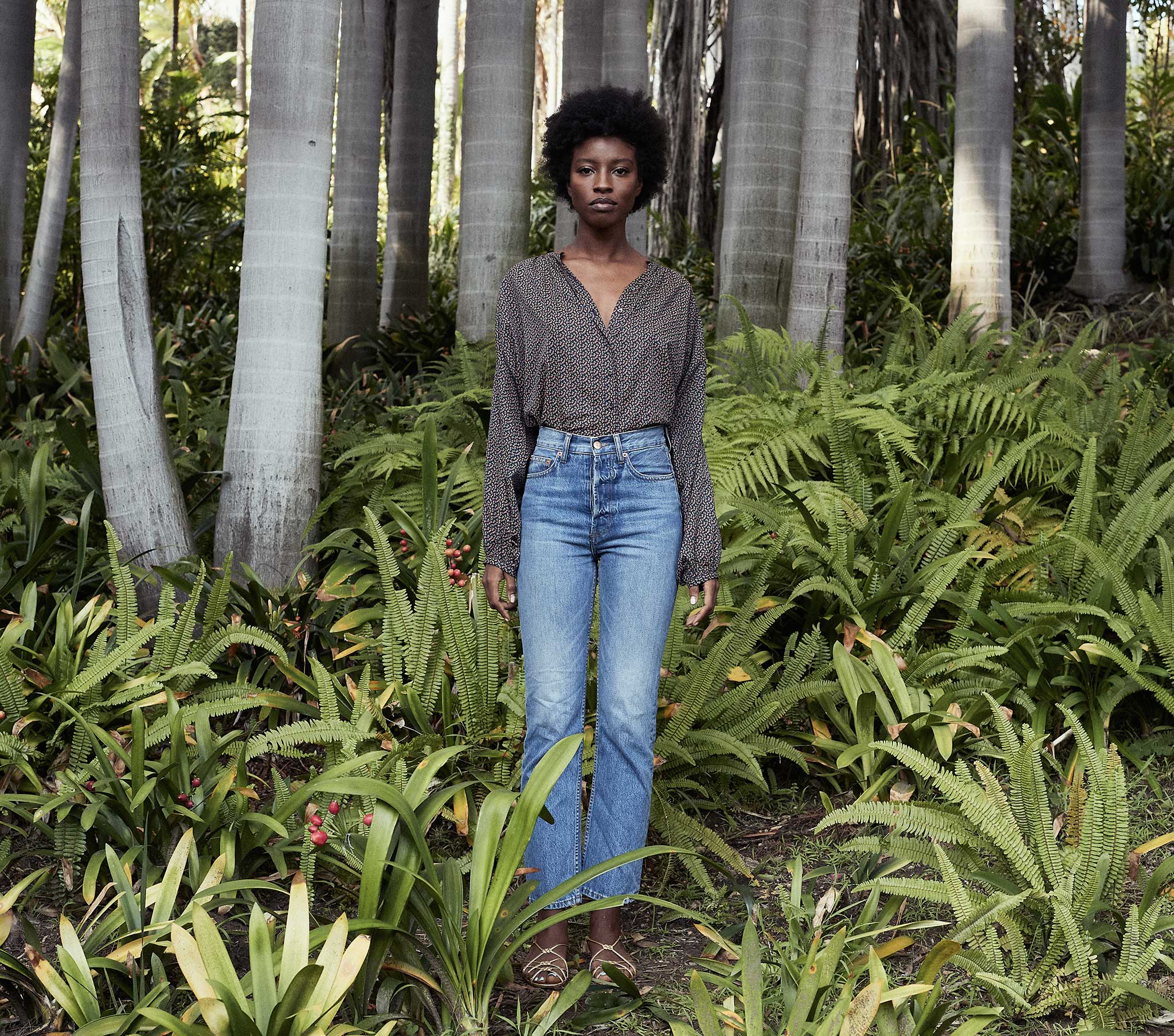 HMD -- THE JANE BLOUSE -- NAVY BISOU FLORAL