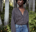 HMD -- THE JANE BLOUSE -- NAVY BISOU FLORAL