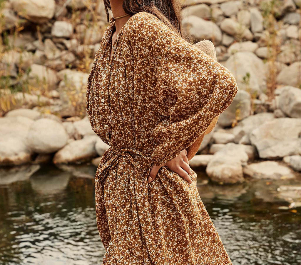 HMD -- JOAN DRESS -- GOLDEN MESA FLOR