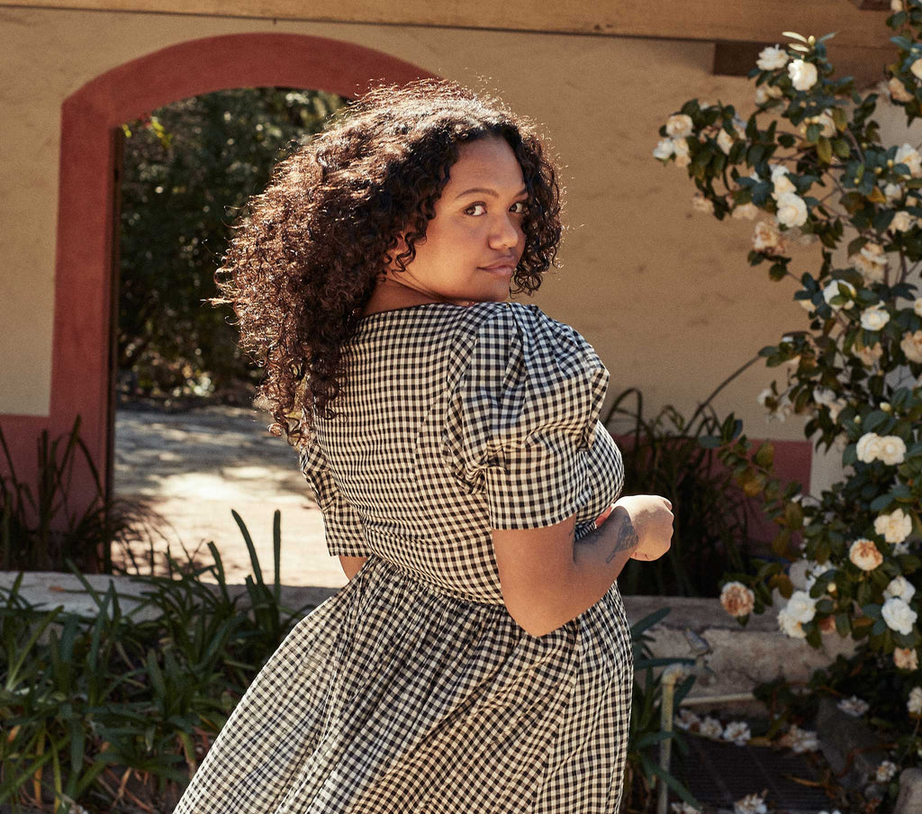 HMD -- KENNEDY DRESS -- INK GINGHAM