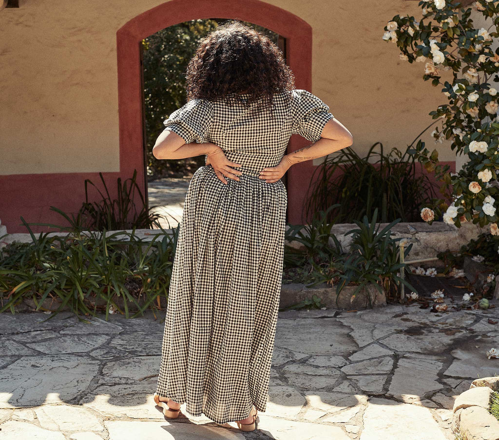 HMD -- KENNEDY DRESS -- INK GINGHAM
