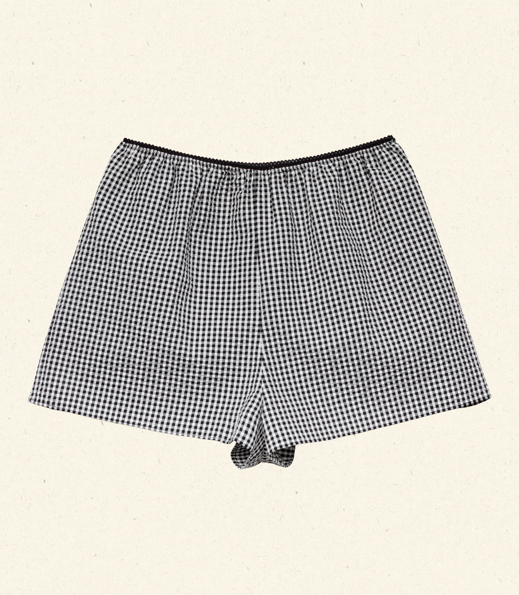 HMD -- LARENA SHORT -- NOIR LA MADDALENA GINGHAM