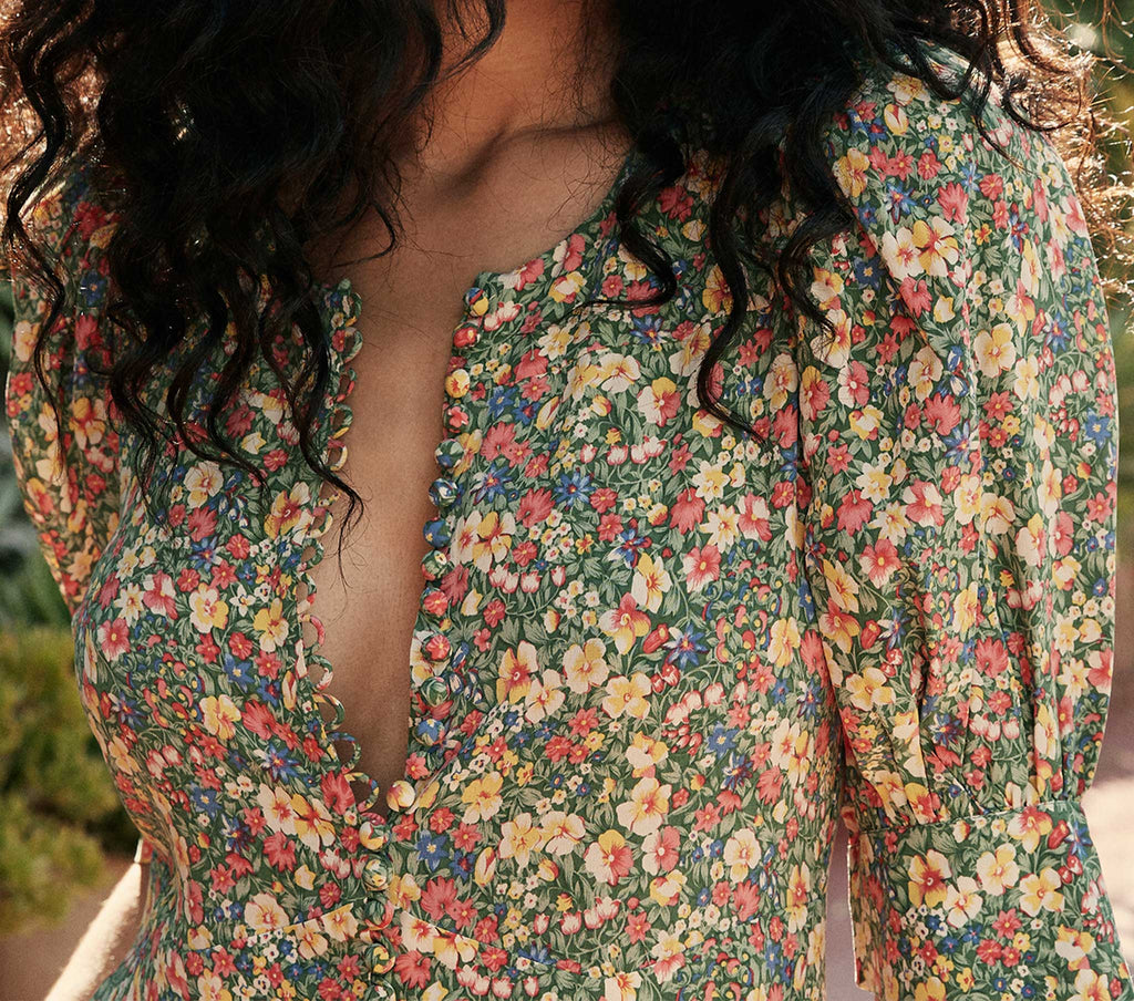 HMD -- LAUREL DRESS -- GREEN VALLEY FLORAL