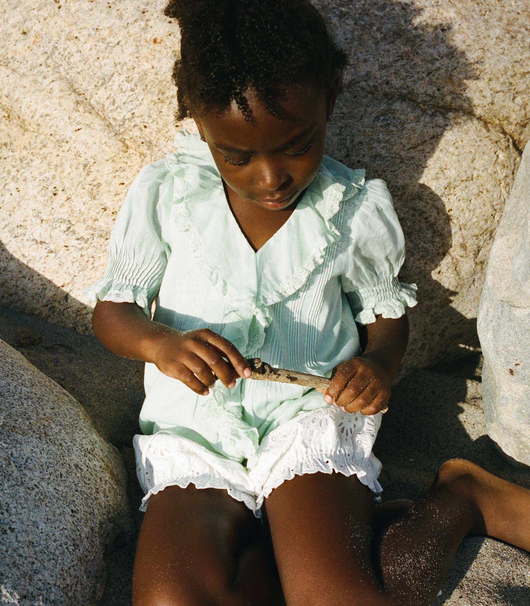 LITTLE HENRI TOP -- SEAFOAM
