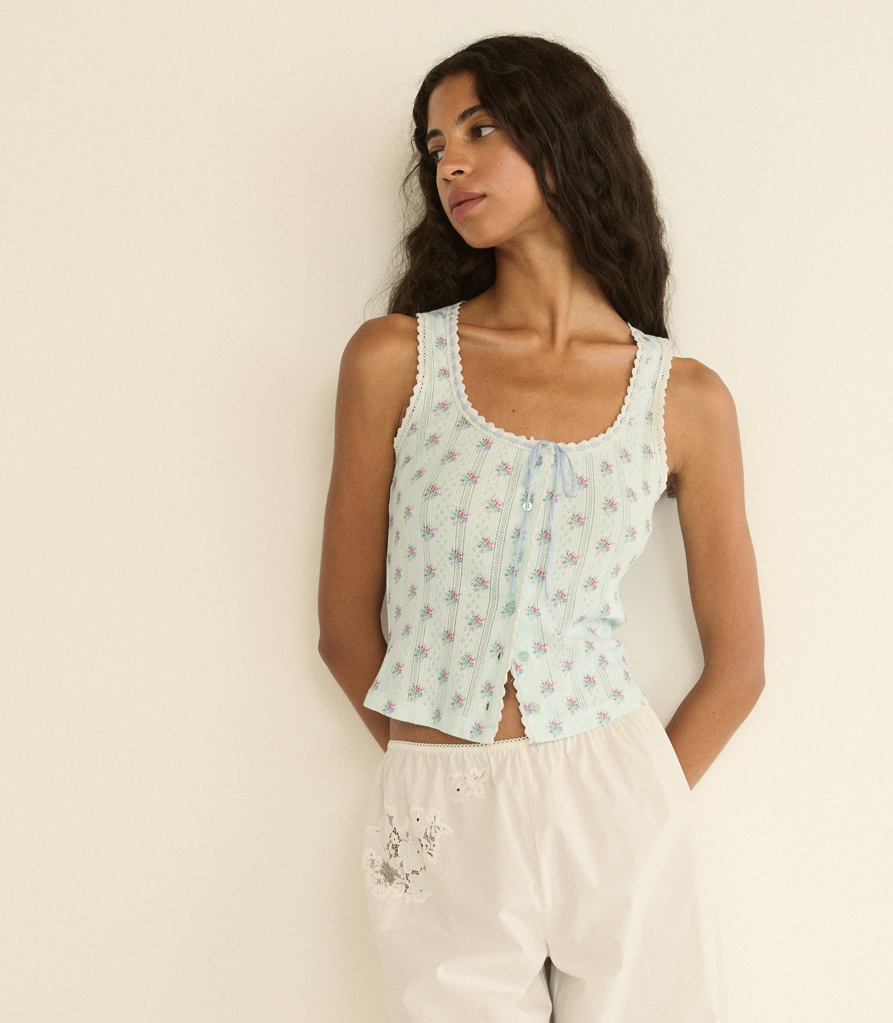 LOIS TANK -- SKY PETIT POSY CALICO