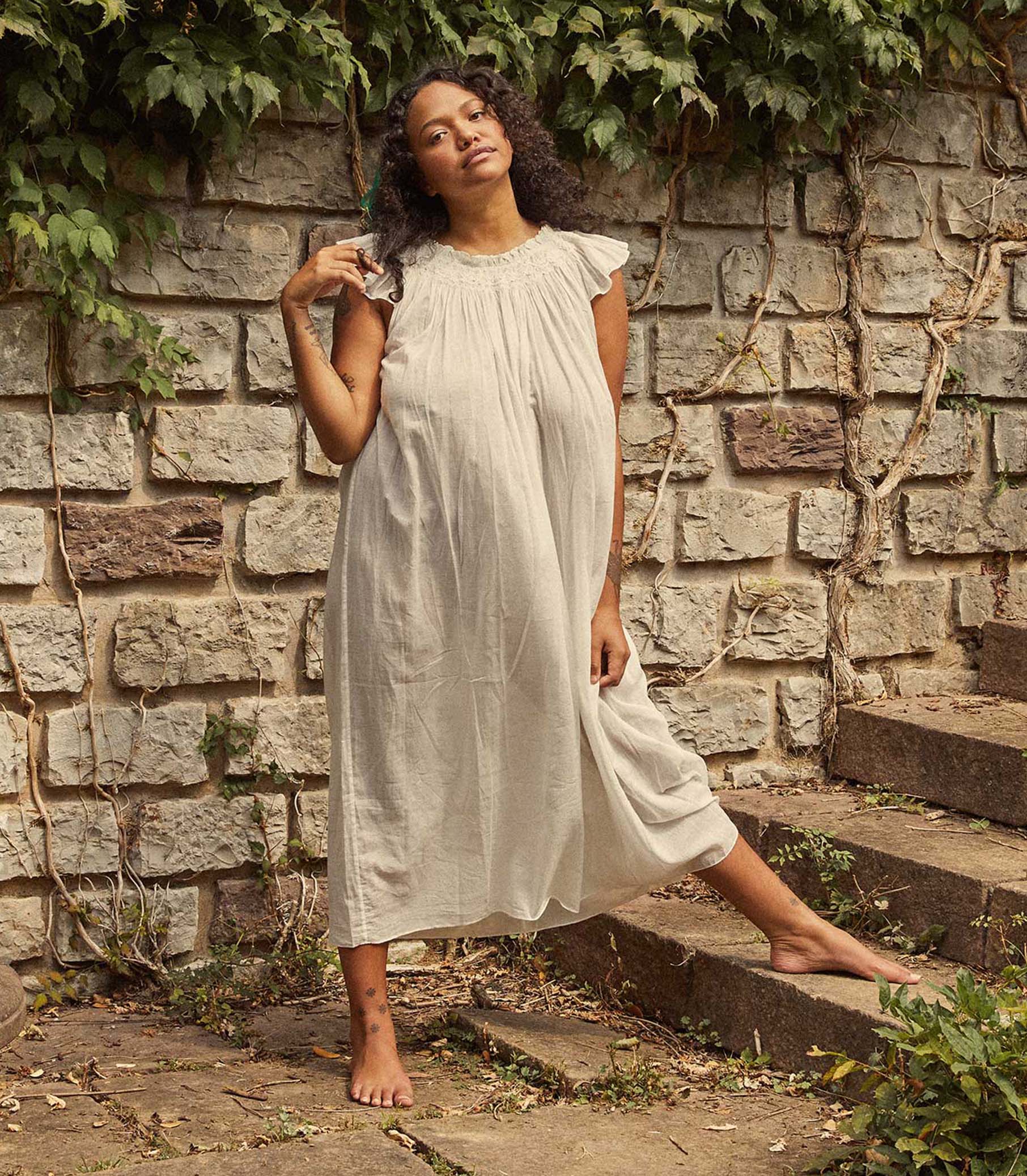 LOVISA NIGHTGOWN -- SALT