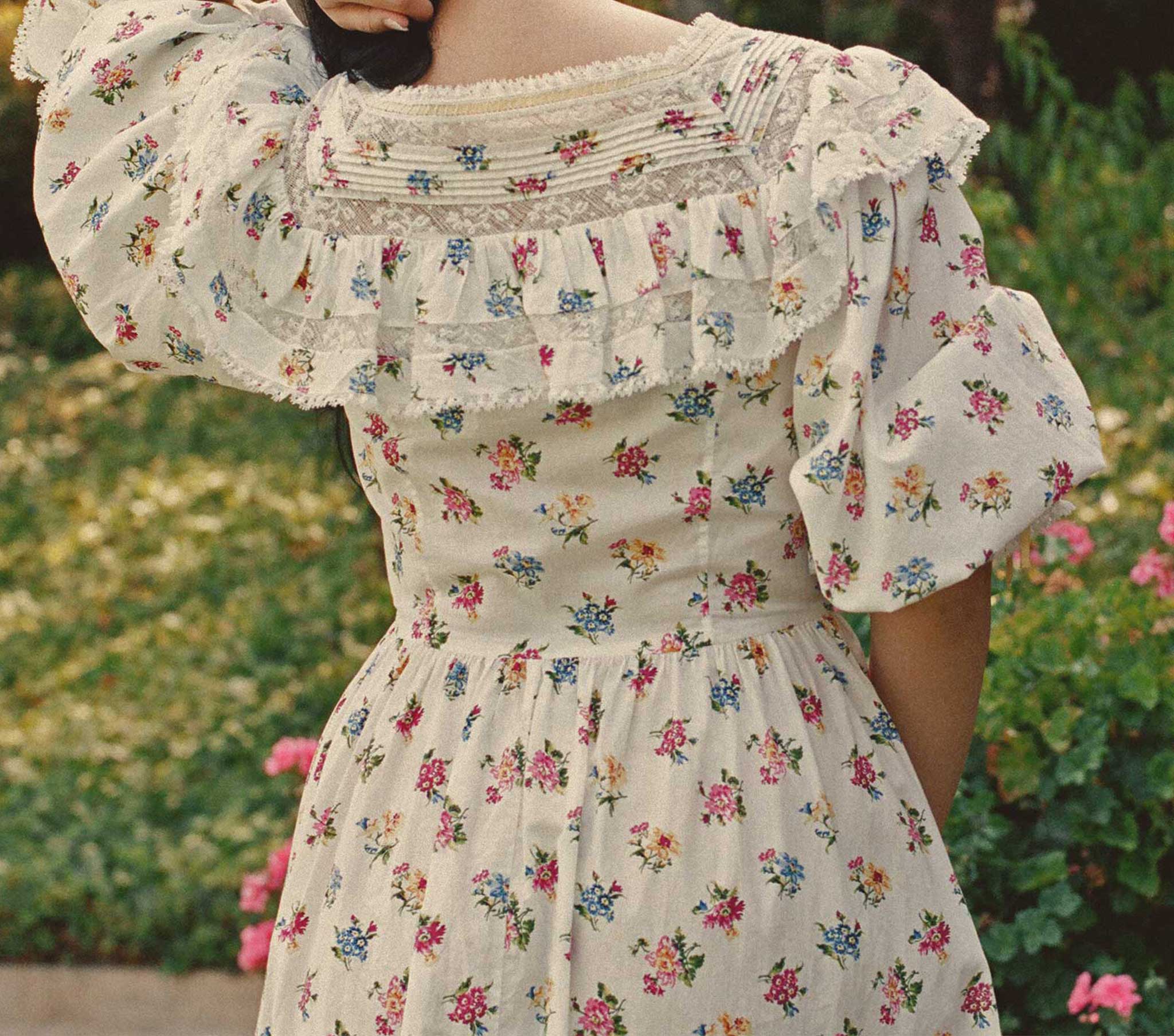 HMD -- LUCRETIA DRESS -- FLEURS DE JONQUILLE