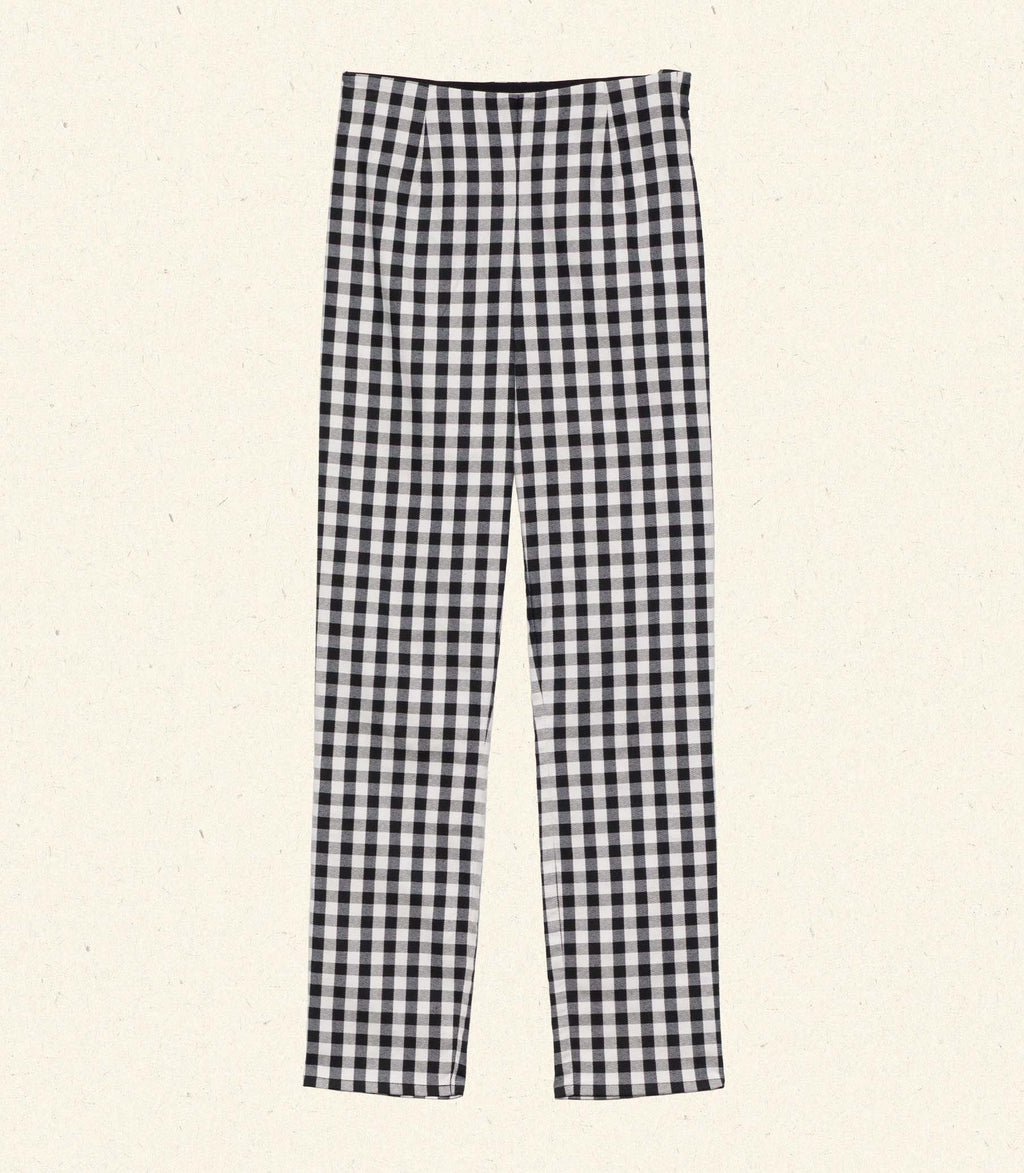 HMD -- LULA CROP PANT -- NOIR MARJORIE GINGHAM