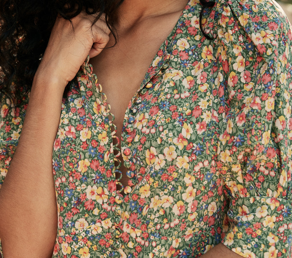 HMD -- LAUREL DRESS -- GREEN VALLEY FLORAL