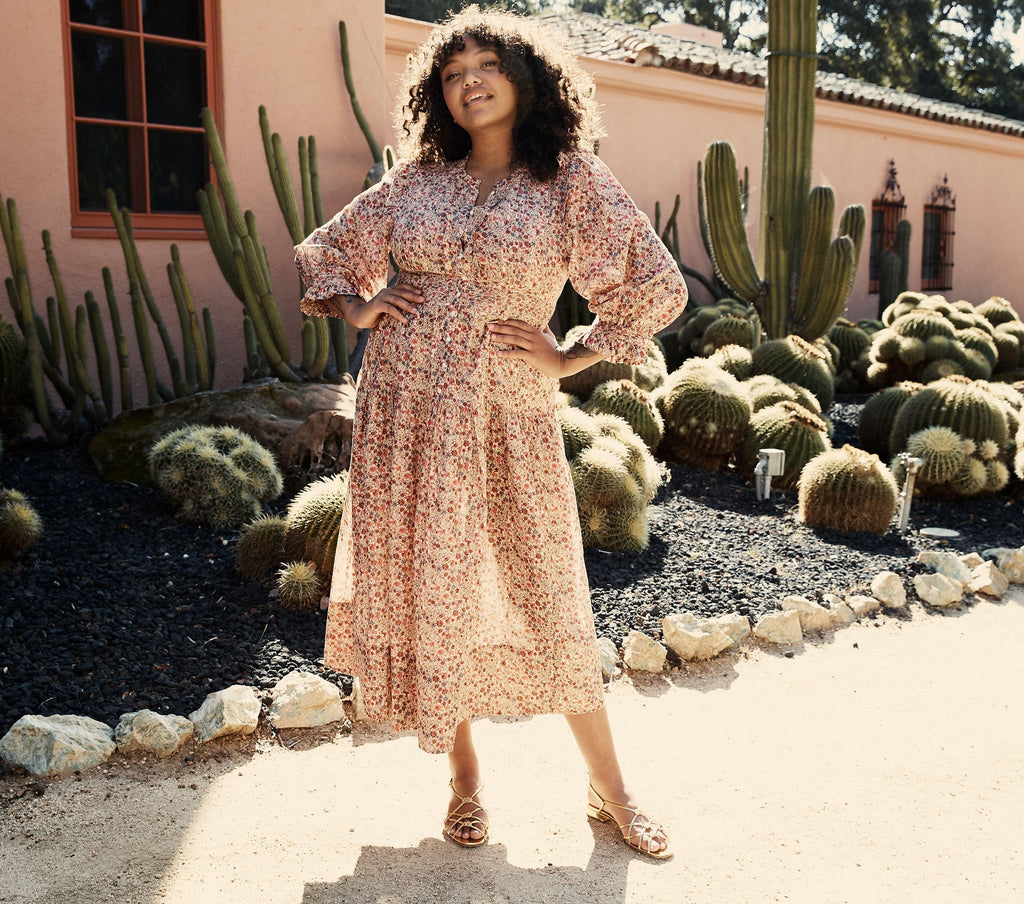 HMD -- MONET DRESS -- PINK VALLEY FLORAL