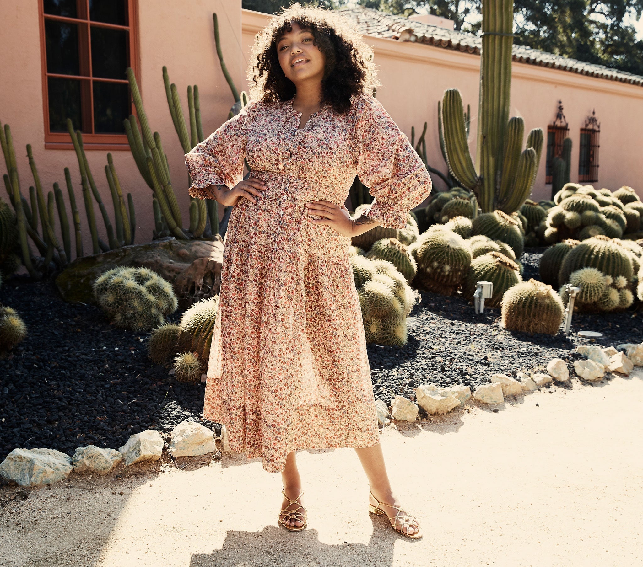 HMD -- MONET DRESS -- PINK VALLEY FLORAL