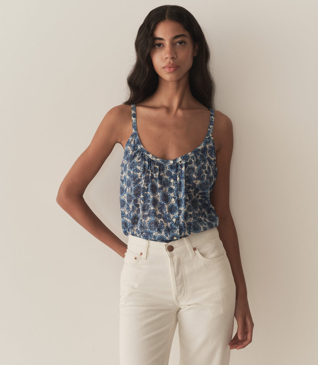 HMD -- NALINA TOP -- BLEU SOLEIL FLEURIT