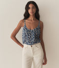 HMD -- NALINA TOP -- BLEU SOLEIL FLEURIT