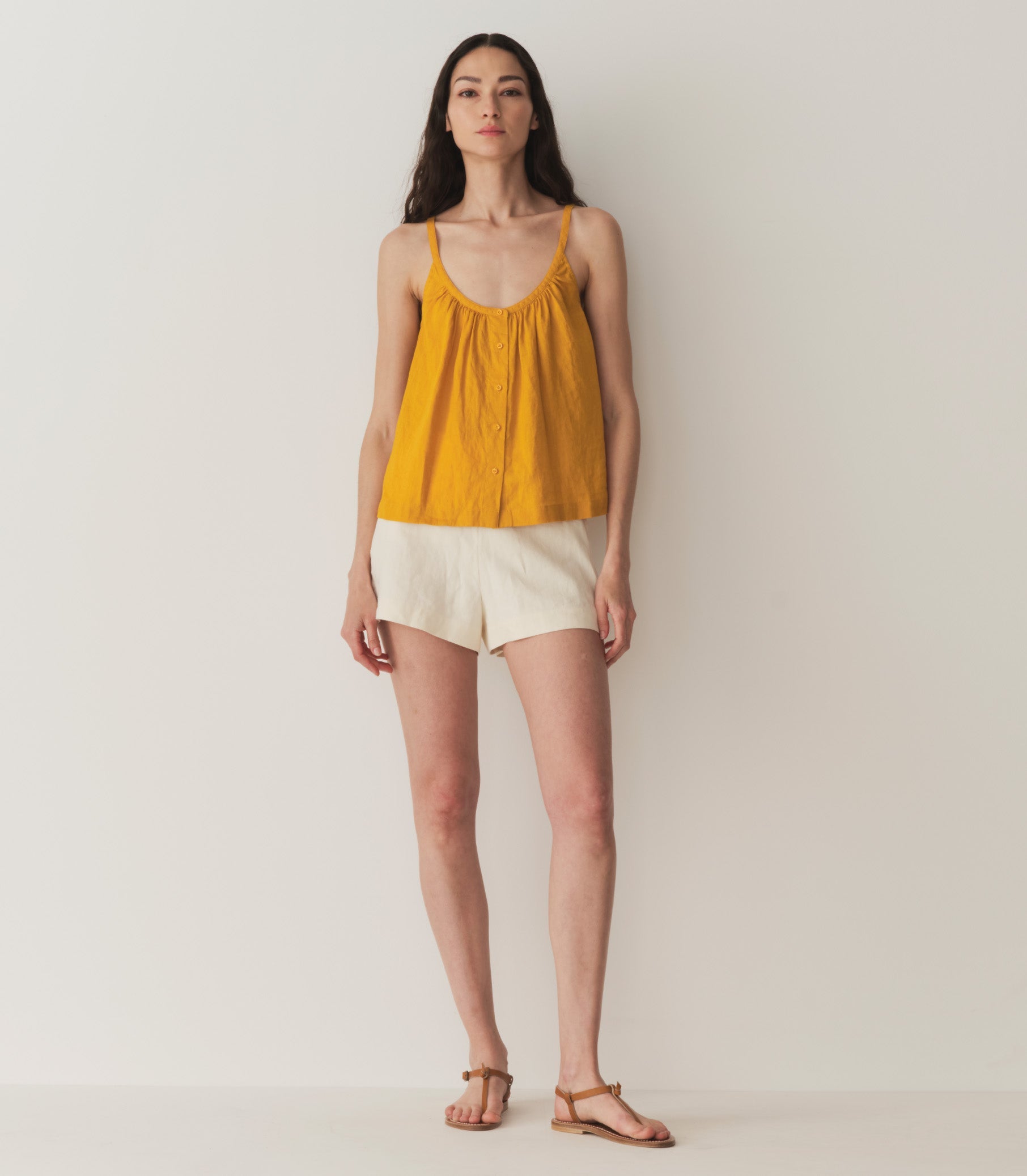 HMD -- NALINA LINEN TOP -- SUNFLOWER
