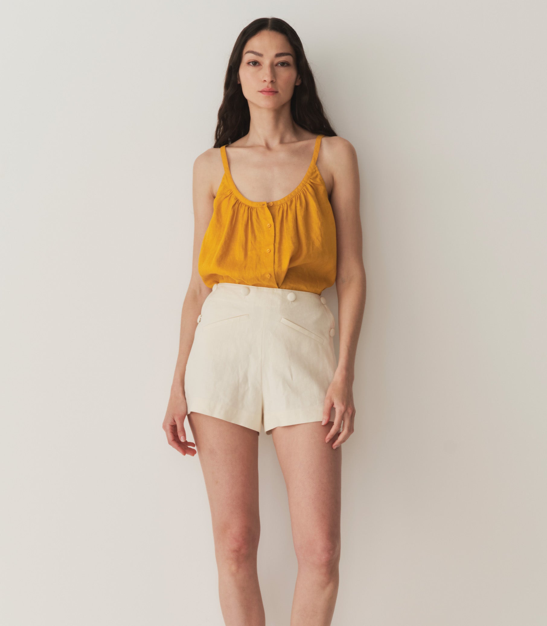 HMD -- NALINA LINEN TOP -- SUNFLOWER
