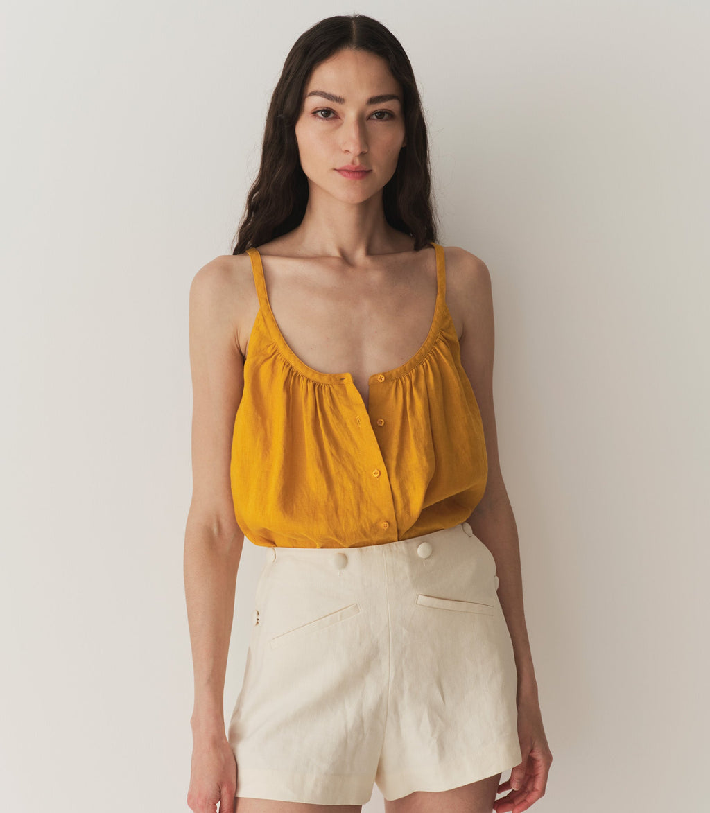 HMD -- NALINA LINEN TOP -- SUNFLOWER