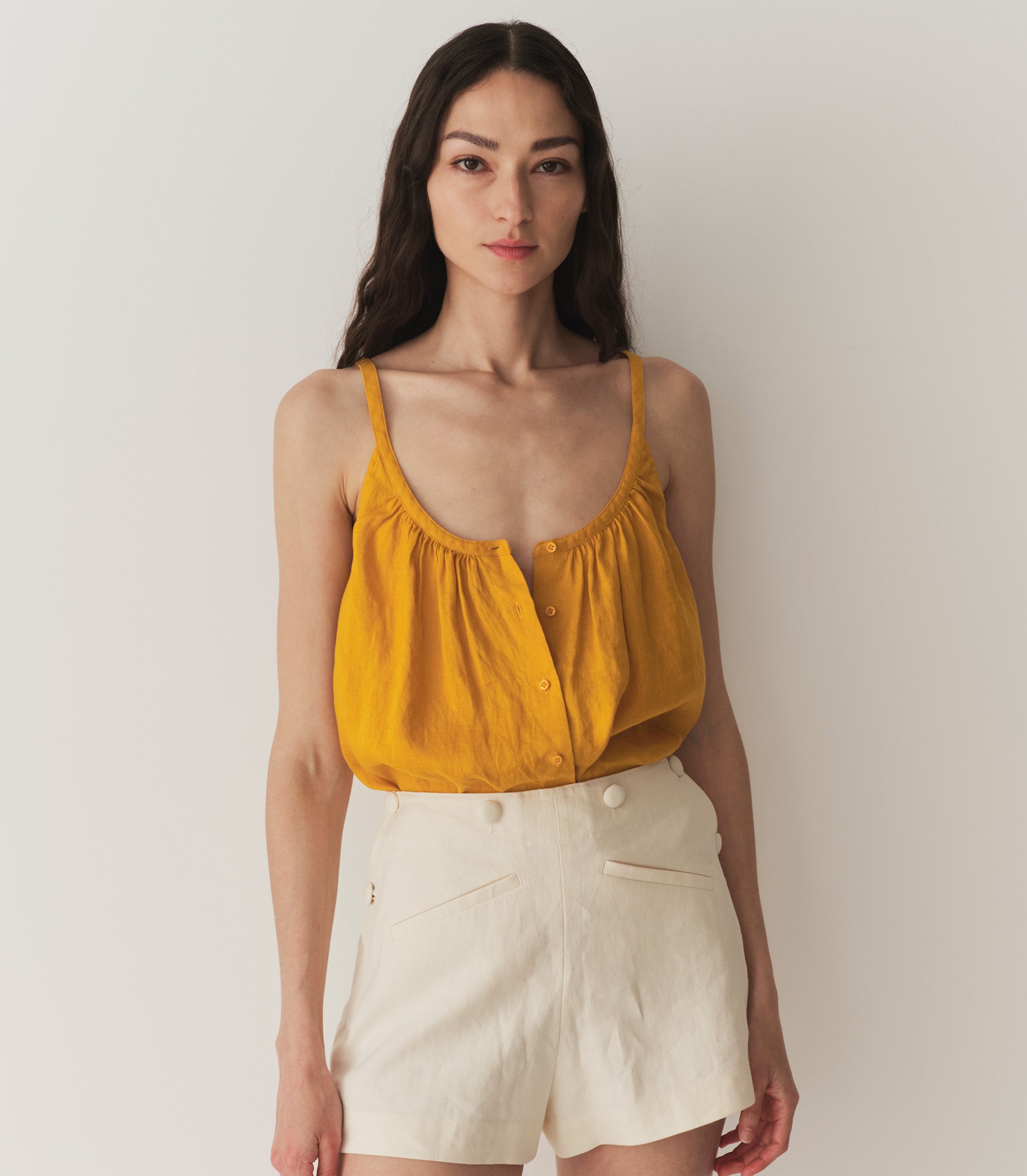 HMD -- NALINA LINEN TOP -- SUNFLOWER