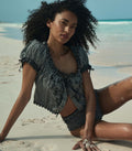HMD -- NERA TOP -- NOIR LA MADDALENA GINGHAM