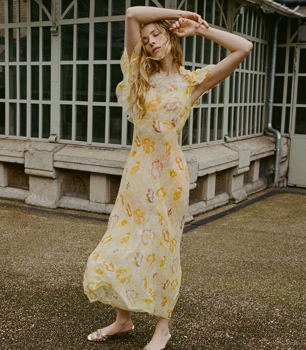 HMD -- NEVARA DRESS -- CITRON ANEMONE BLOOM