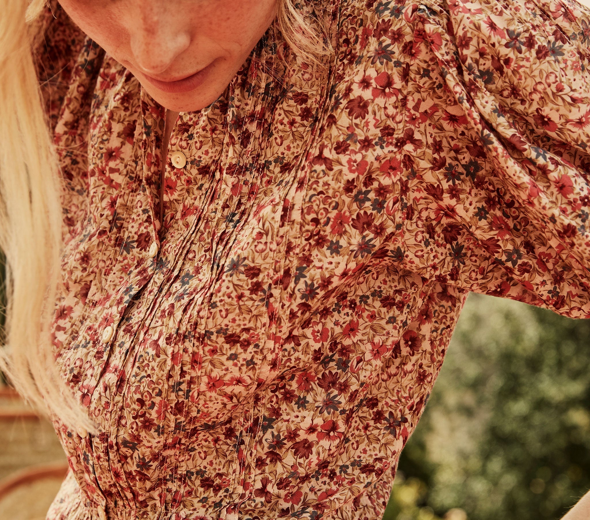 HMD -- NARCISSA TOP -- PINK VALLEY FLORAL