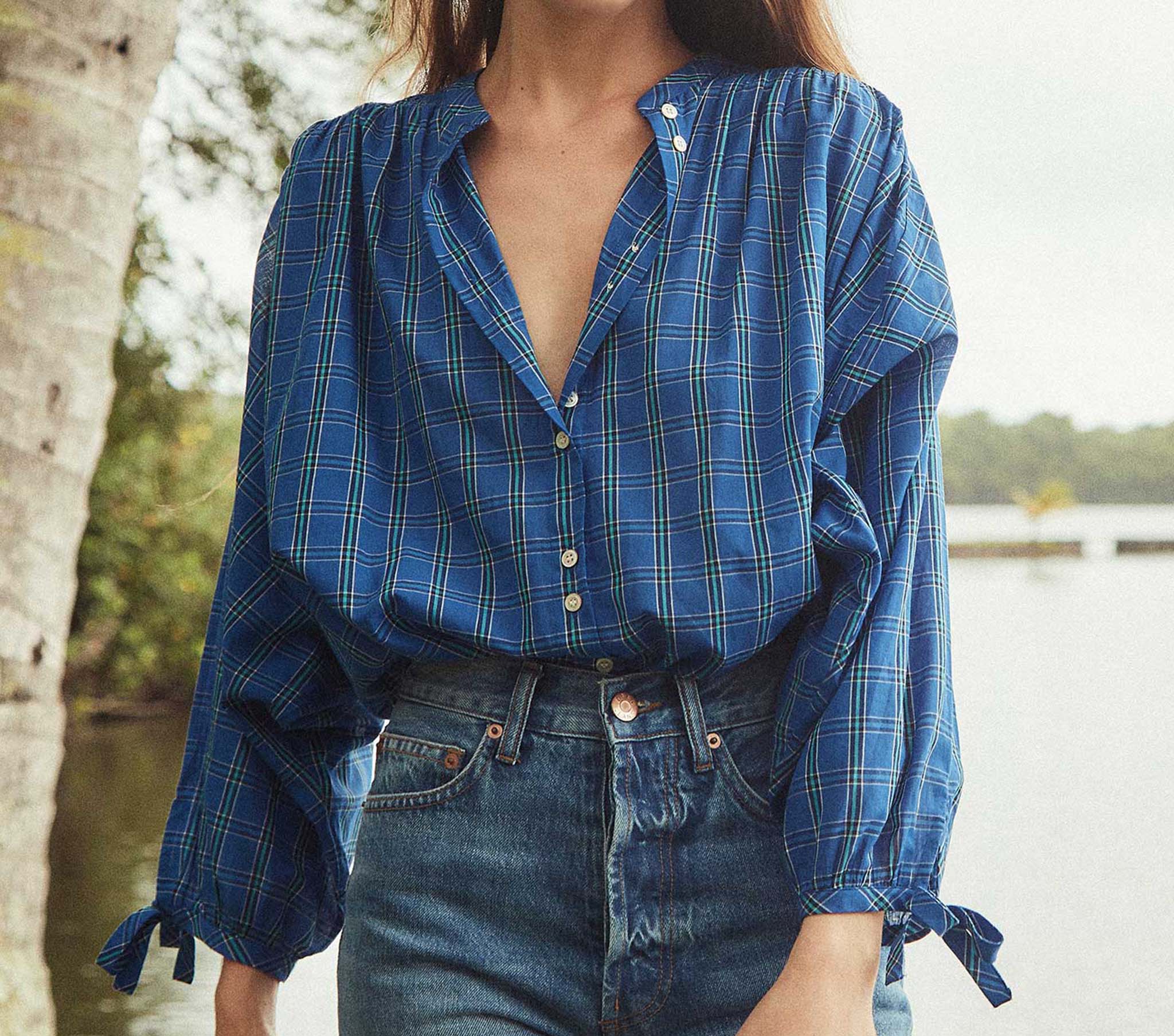 HMD -- O'KEEFFE TOP -- PARK LANE PLAID