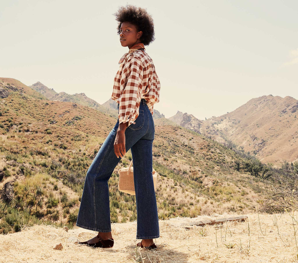 HMD -- O'KEEFFE TOP -- ST OUEN NUTMEG PLAID