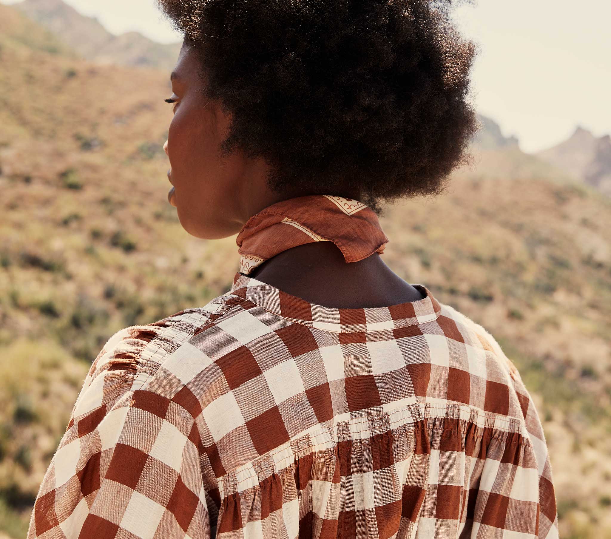 HMD -- O'KEEFFE TOP -- ST OUEN NUTMEG PLAID