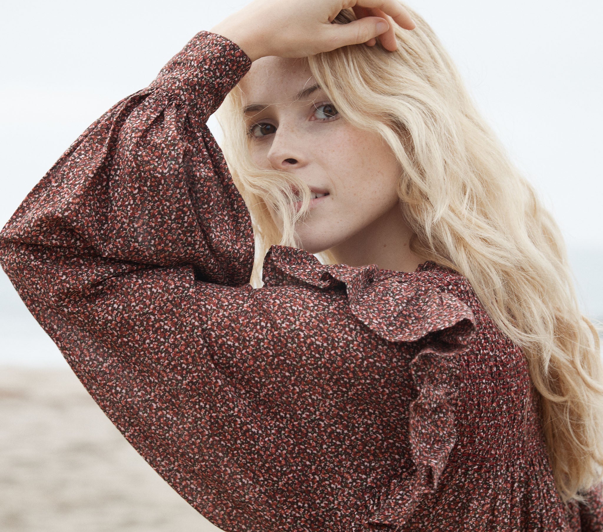 HMD -- OLIVER DRESS -- RUST DITZY FLORAL