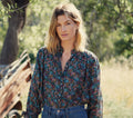 HMD -- ROSE TOP -- NAVY LADY BIRD FLORAL